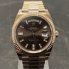 Rolex Day-Date 40 Rose Gold Chocolate Baguette Dial 2021
