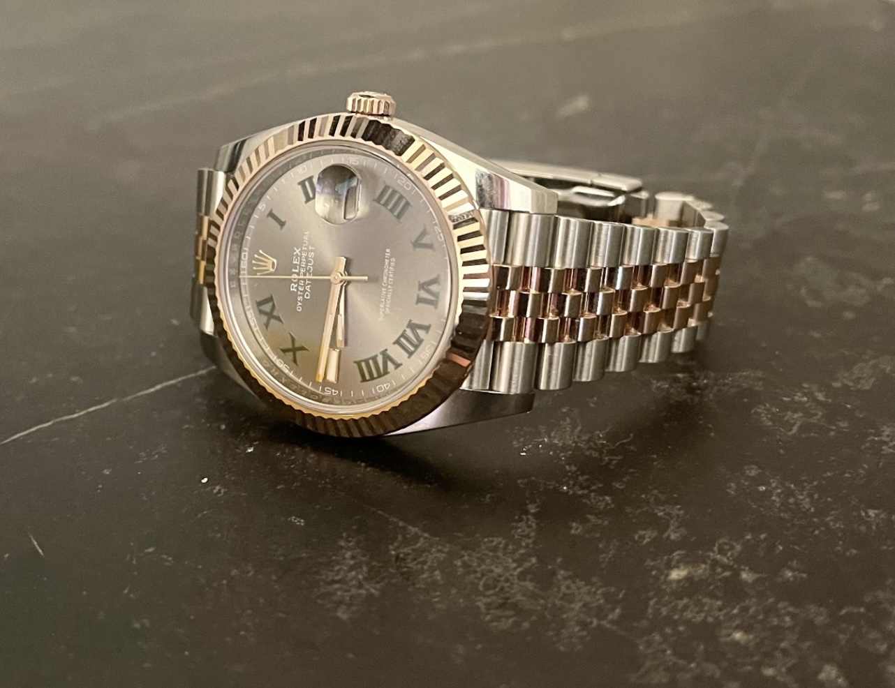 IMG_6181 Rolex Datejust 41 Steel & Rose Gold Wimbledon- 2021 Unworn