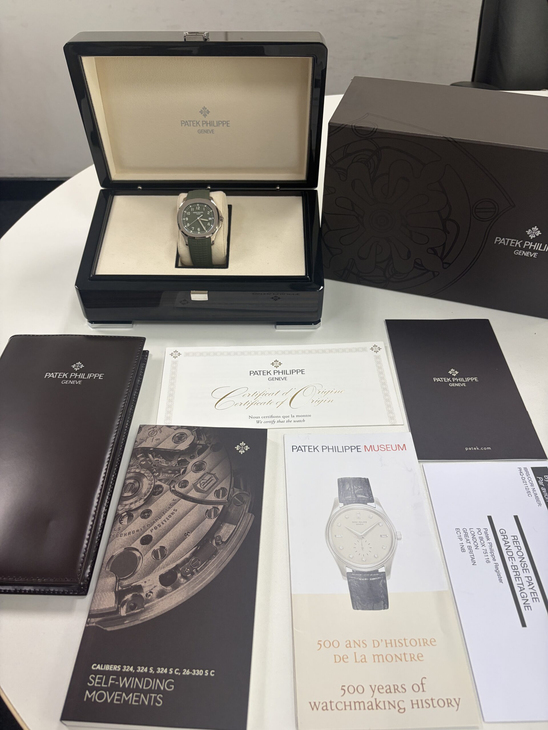 Patek Philippe Aquanaut 5168G White Gold, Green 2021