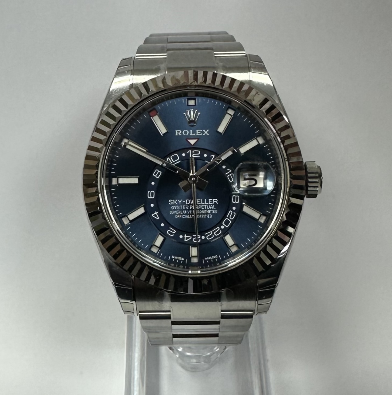 Rolex Sky Dweller Steel Blue Dial 2021 Full Stickers Unworn