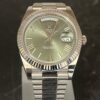 Rolex Day-Date 40 Olive  Dial White Gold - 228239- 2021 - Unworn