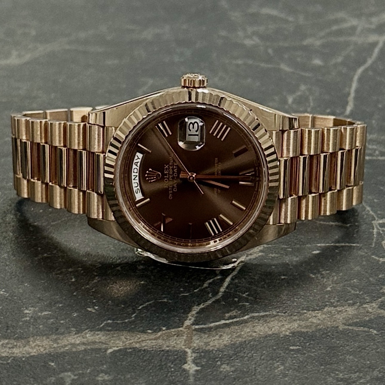 Rolex Day-Date 40 Chocolate Roman Numeral Dial - 228235 2019