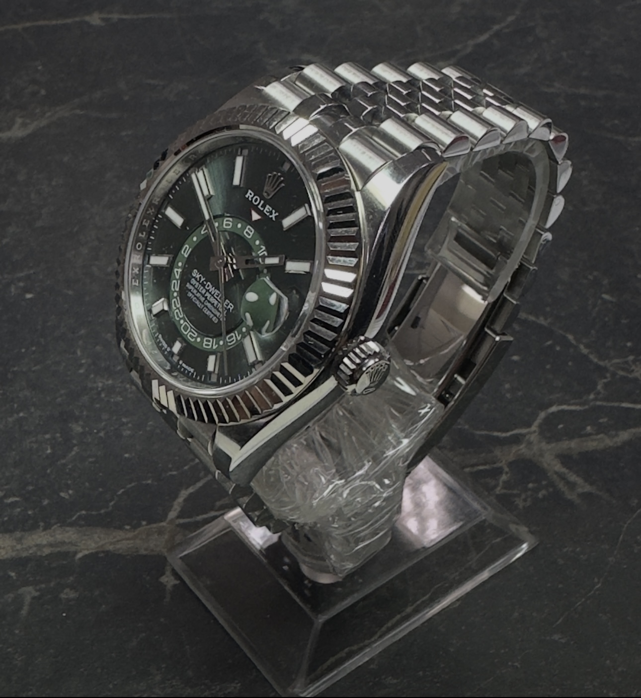 Rolex Sky Dweller Steel Green Dial Jubilee 2024 336934