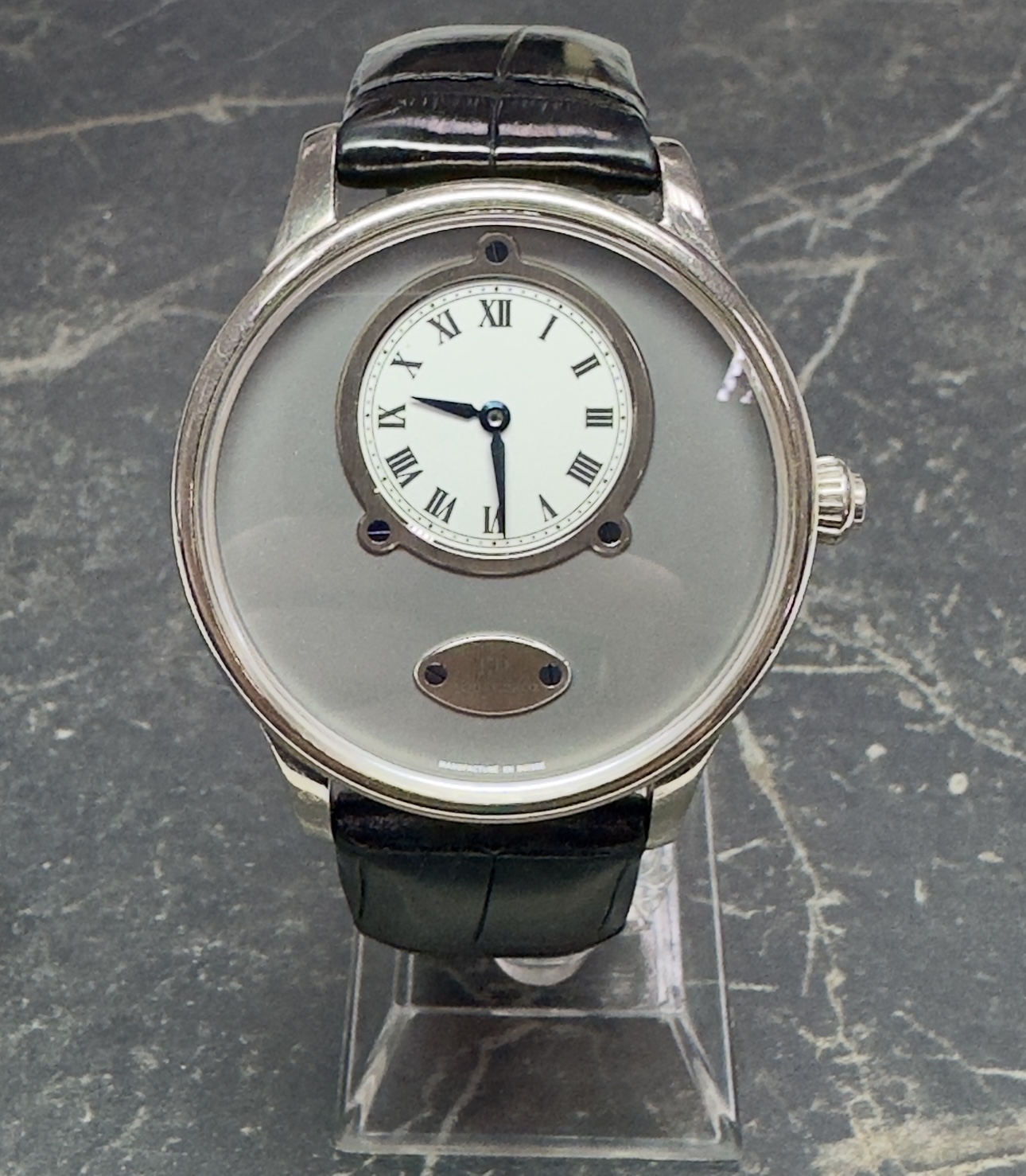 Jaquet Droz Petit Heure Minute 18k White Gold Limited Edition