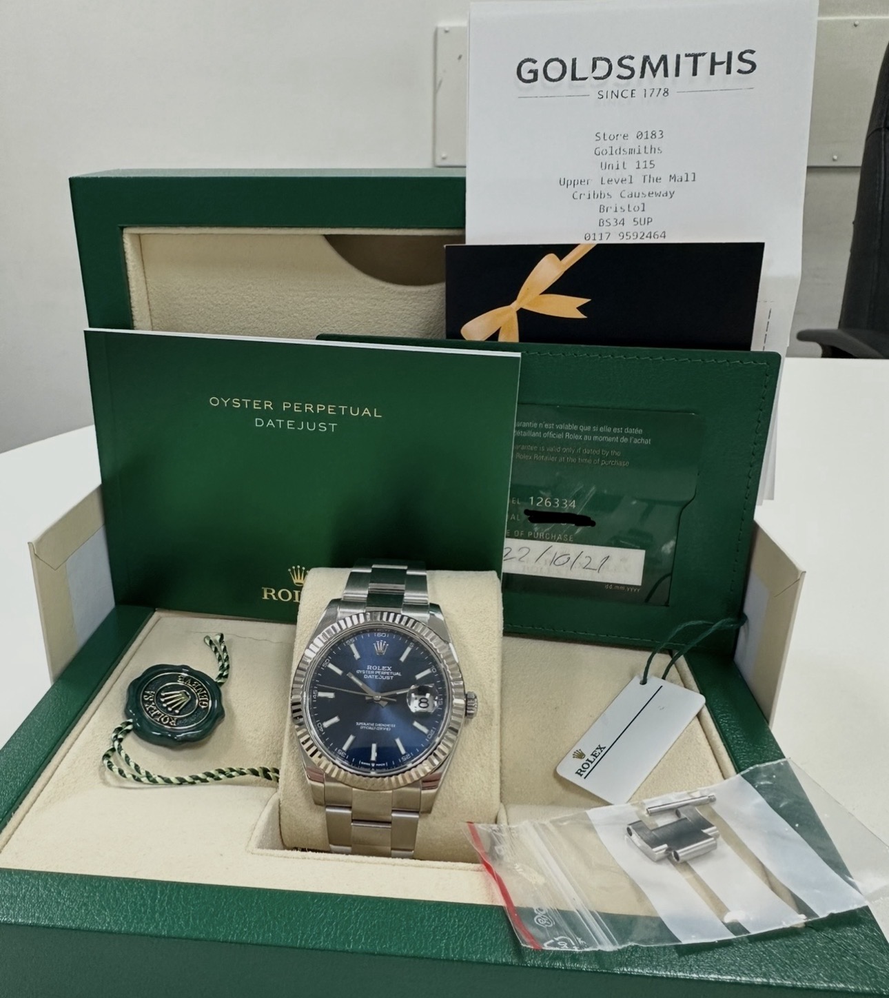 Screenshot Rolex Datejust 41 Steel & White Gold Blue Dial - 126334 - 2021