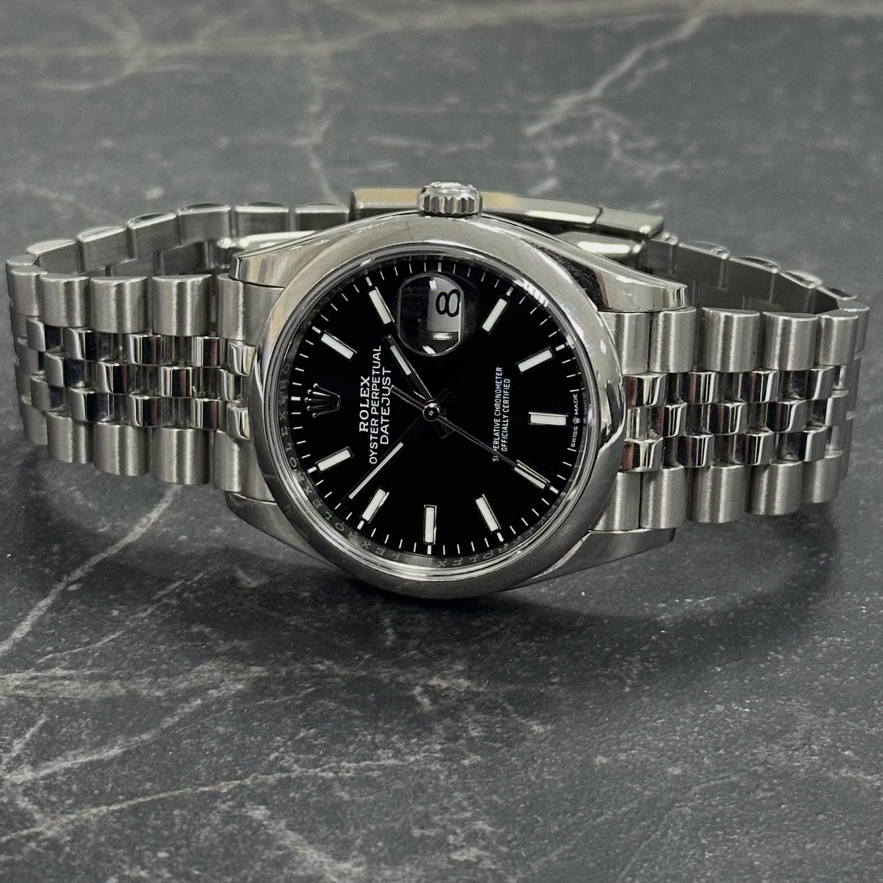 Rolex Datejust 36 Steel Black Baton Dial - 126200 - 2022