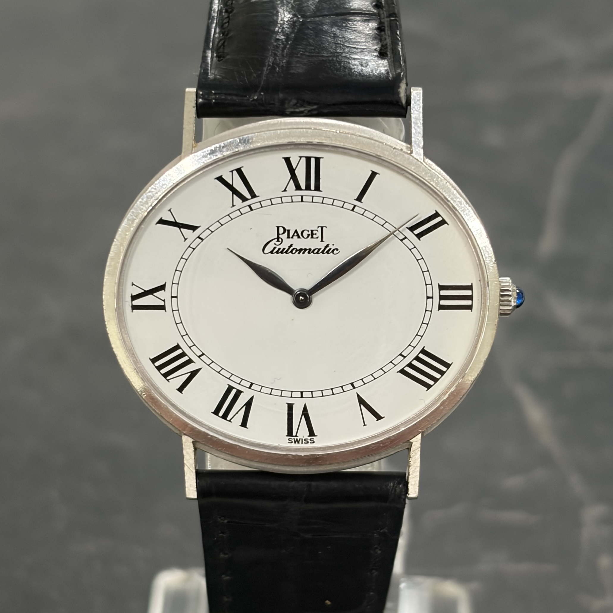 IMG_0505 Piaget 18k White Gold 33mm Ultra Thin Automatic Dress Watch