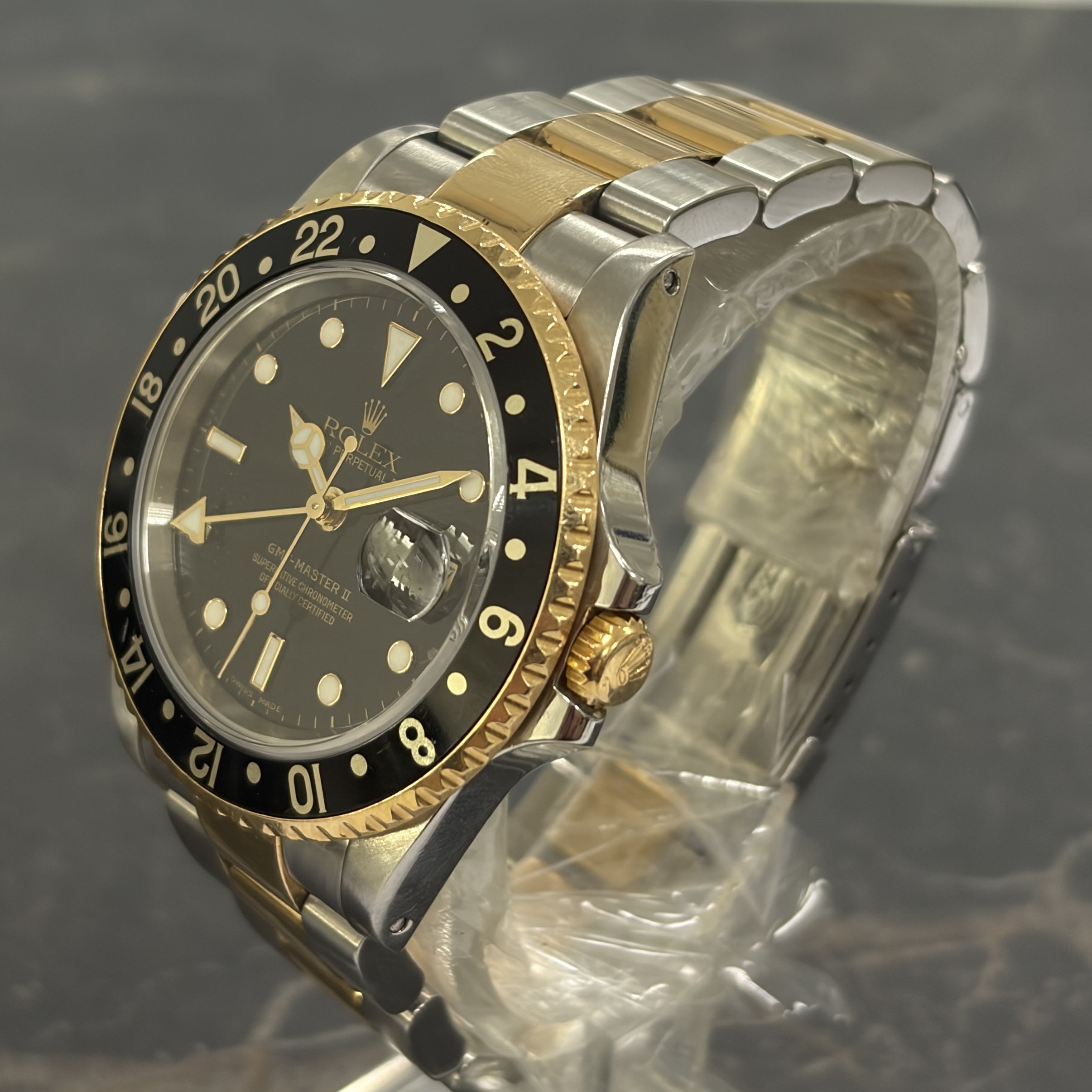 IMG_1403 Rolex GMT Master II Steel & Gold 16713