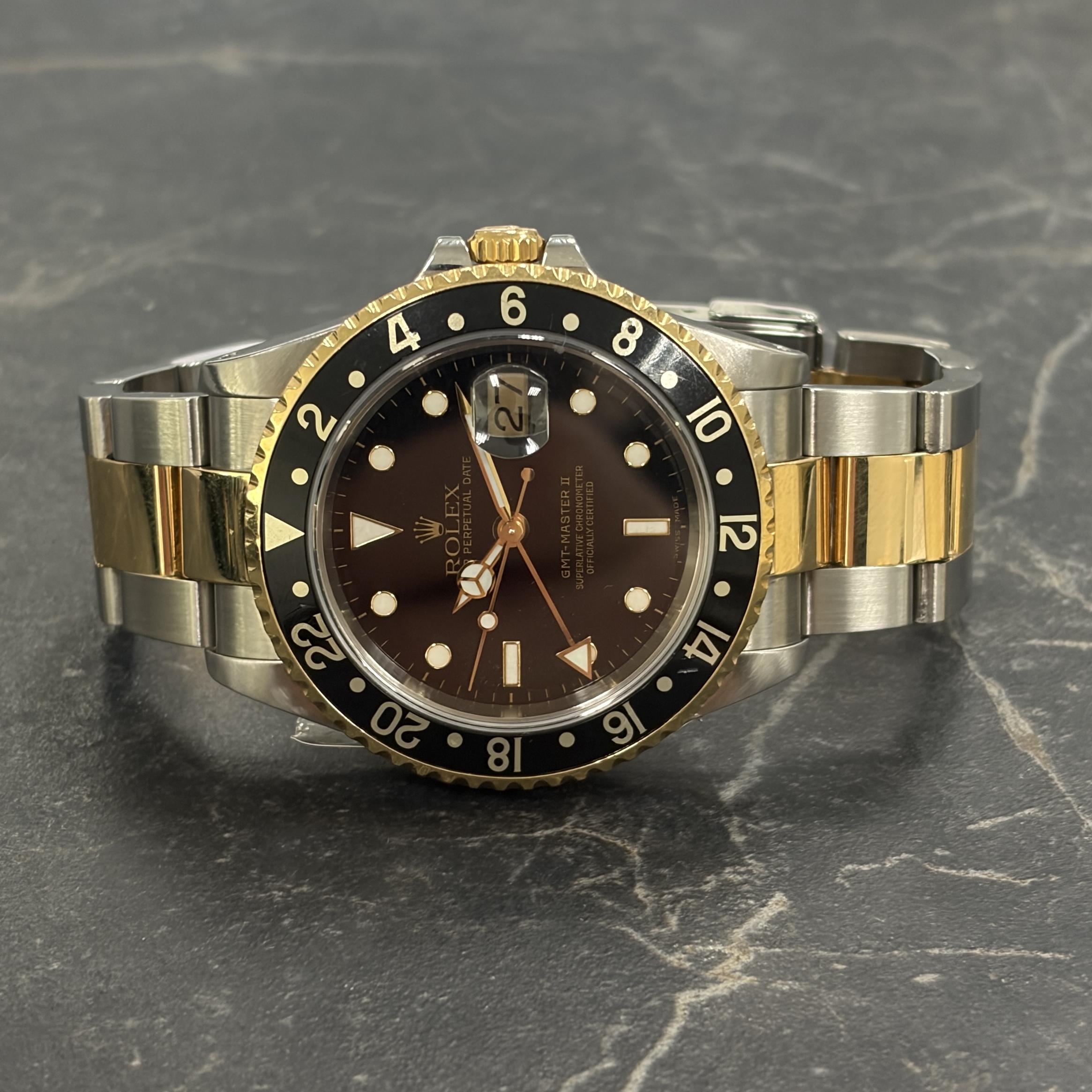 IMG_1407 Rolex GMT Master II Steel & Gold 16713