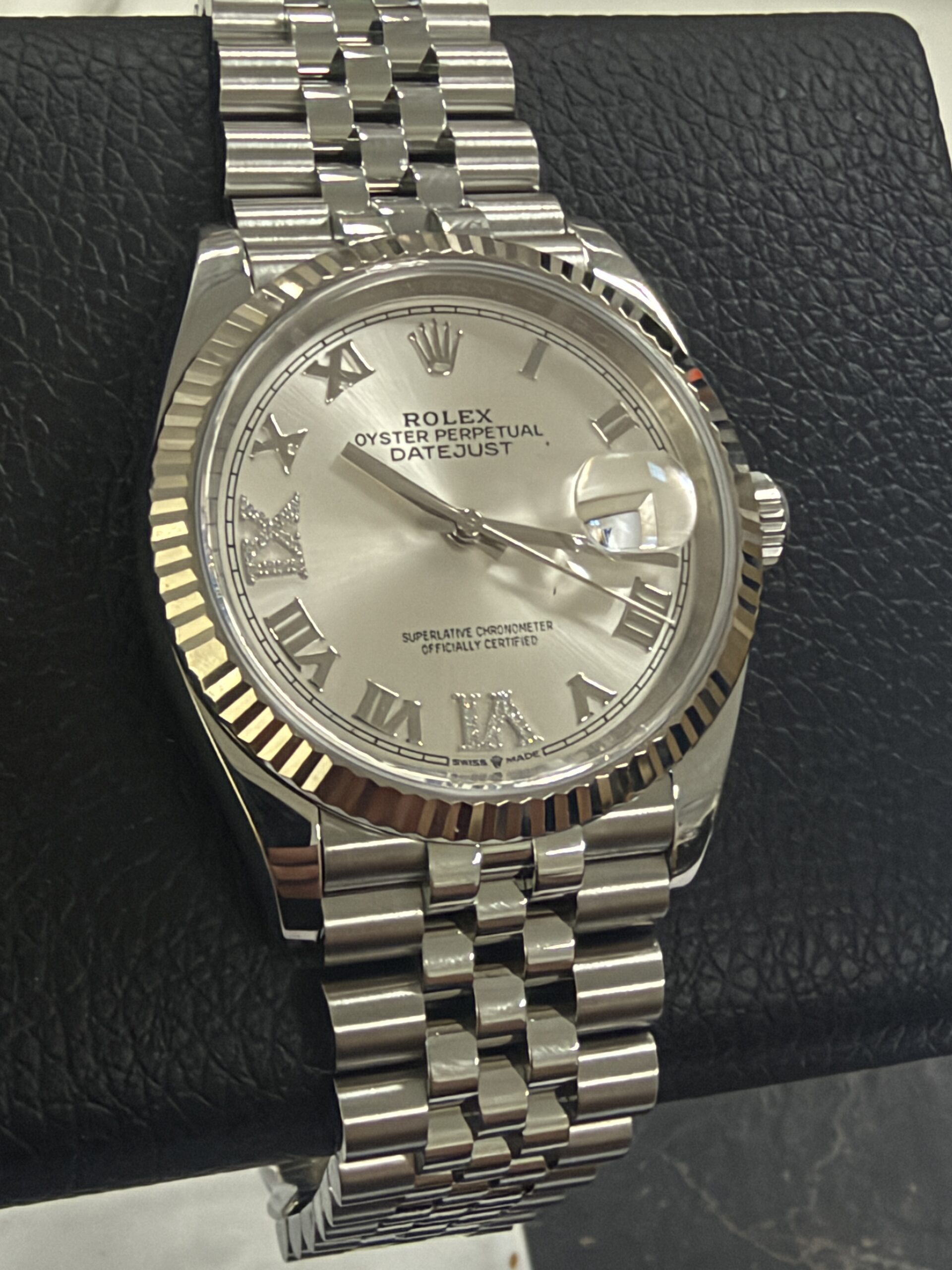 IMG_1719 Rolex Datejust 36 126234 Silver Diamond Dial Jubilee 2020 Full Set