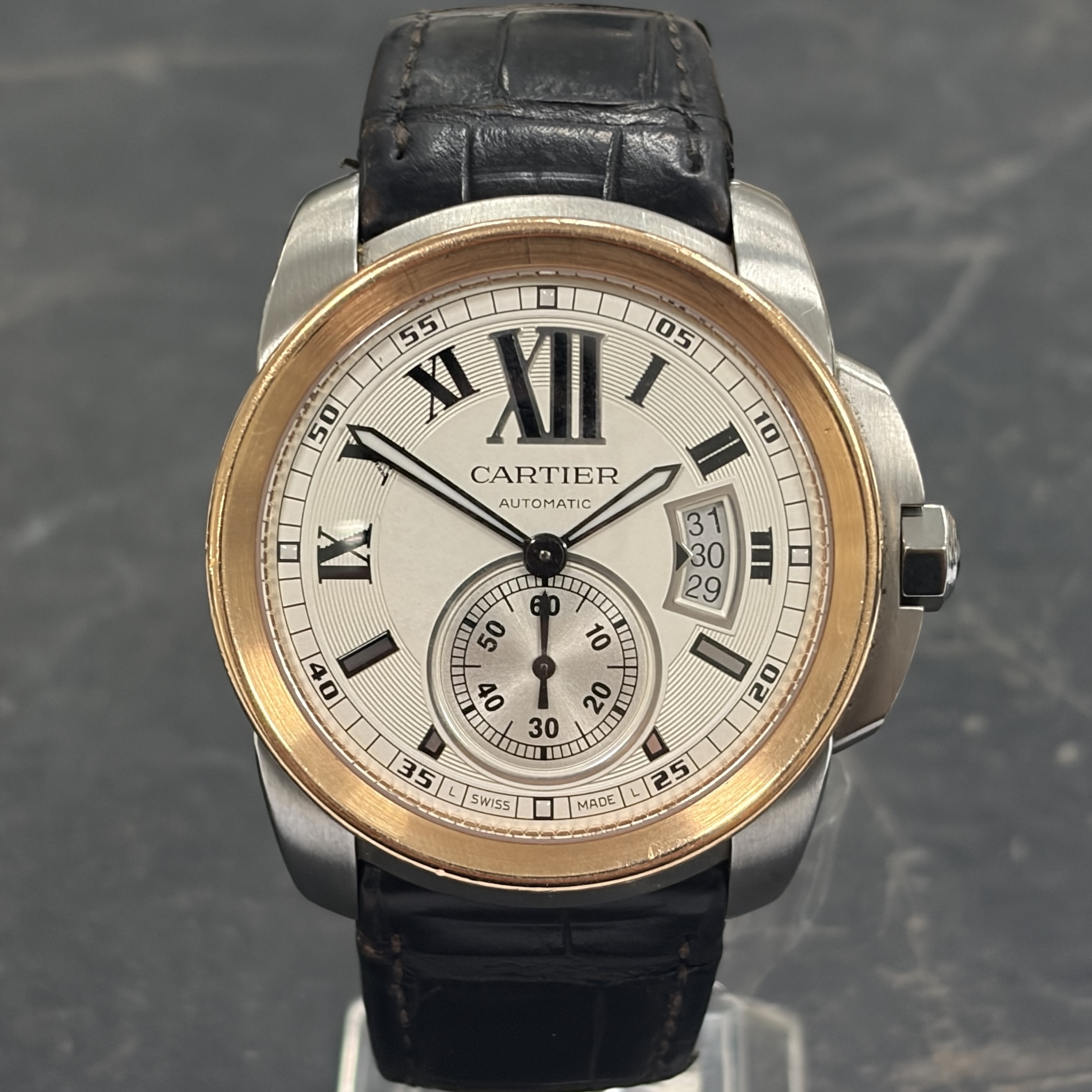 Cartier Calibre De Cartier - 42mm Stainless Steel 18ct Rose Gold - W7100039